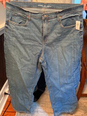 Old Navy 18 Petite New High-Waisted Baggy Barrel Ankle Jeans With Tags
